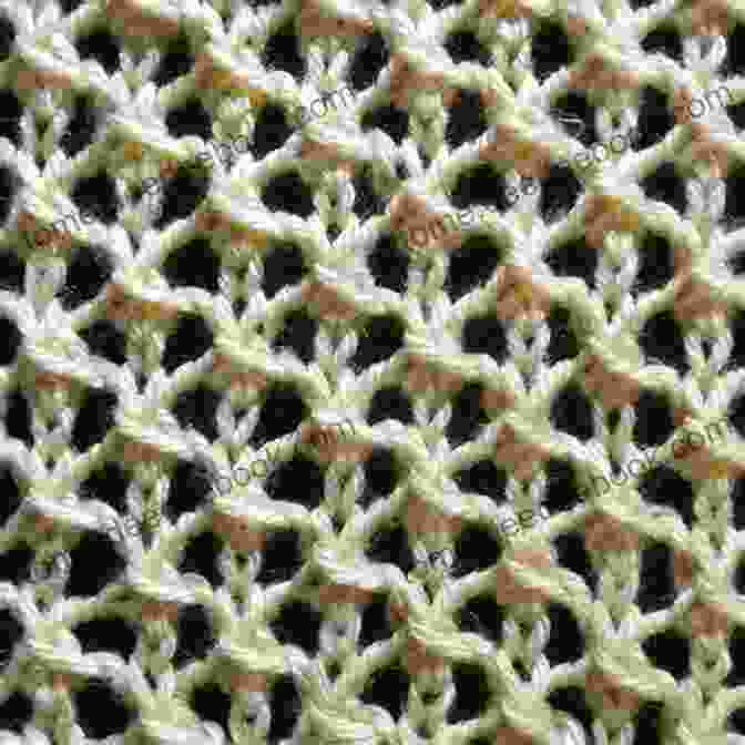 A Knitted Swatch In Lace Stitch, Showing The Delicate, Openwork Pattern Created By Using Yarn Overs And Decreases. Cozy Pillows: 10 Creative Pattern Stitches To Add Warmth Texture And Style To Your Home (Knit)