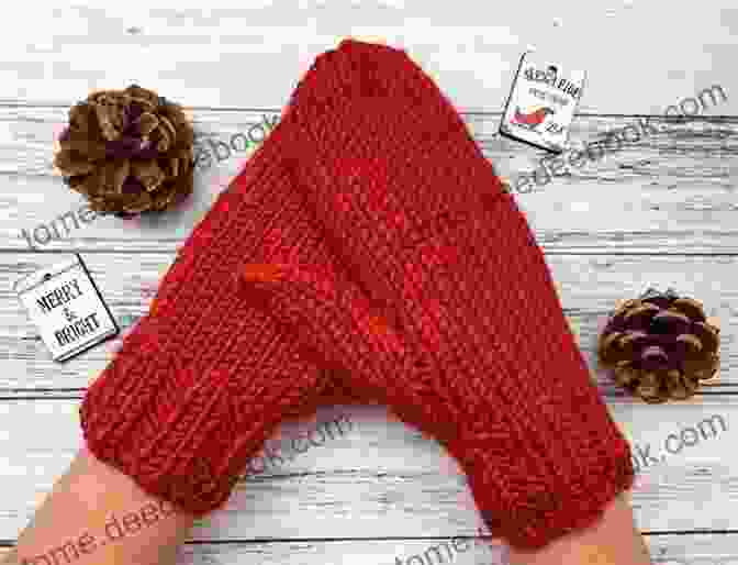 A Pair Of Timeless, Classic Mittens, Knitted In A Warm Shade Of Burgundy With A Simple Ribbed Pattern. Mitten Ideas For Knit Lovers: A Z Guide To Knitting Lovely Mittens