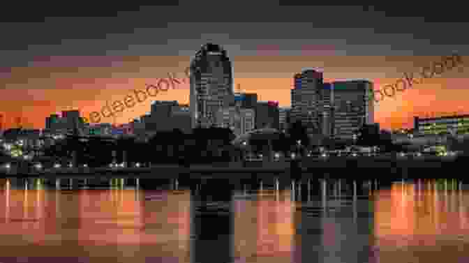 Black And White Photograph Of Shreveport's Skyline With The Red River In The Foreground Remembering Shreveport: A Photo Scrapbook