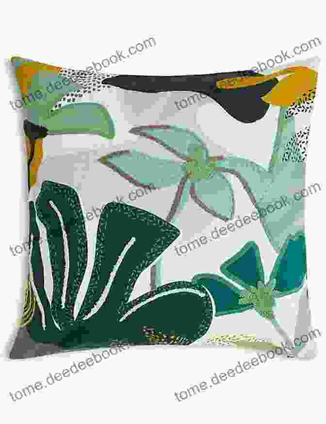 Botanical Cushion Cover Featuring Lush Greenery And Vibrant Colors Bargello: 17 Modern Needlepoint Projects For You And Your Home