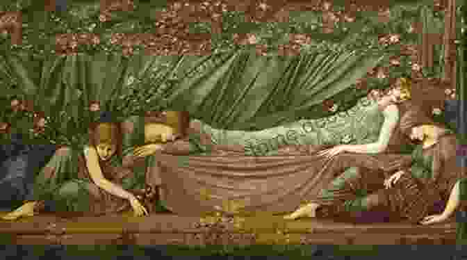 Briar Rose, The Sleeping Princess, Lies In A Glass Coffin, Her Long Golden Hair Cascading Over Her Body. The Sleeper And The Spindle