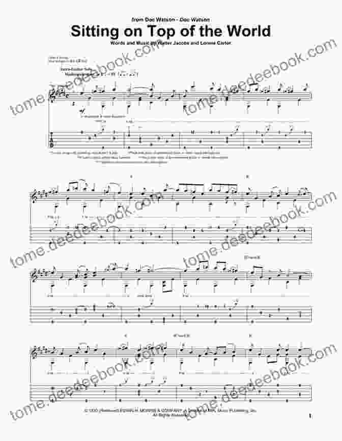 Clawhammer Banjo Tablature For 'Sitting On Top Of The World' By Doc And Merle Watson Doc And Merle Watson: Eight Clawhammer Banjo Tabs