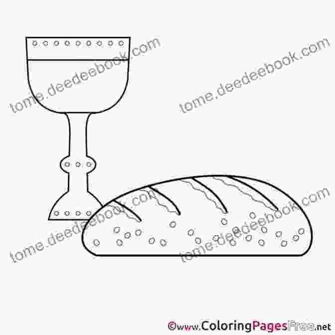 Eucharist Coloring Page With The Symbol Of Bread And Wine The Seven Sacraments : Coloring