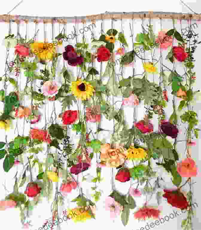 Floral Wall Hanging With Lush Blooms And Delicate Embroidery Bargello: 17 Modern Needlepoint Projects For You And Your Home