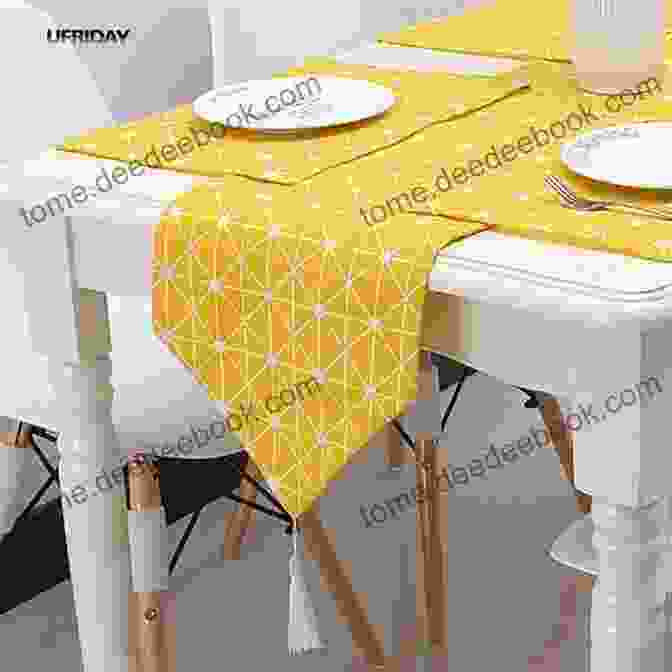 Modern Geometric Table Runner With Tassels Precut Table Runners Toppers (Annie S Quilting)