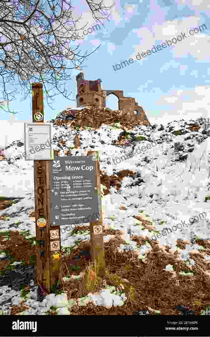 Panoramic View Of Castle How In Cumbria, A Folly Resembling A Ruined Castle With A Central Tower And Battlements, Surrounded By Lush Green Hills. Follies Of Cumbria (Follies Of England 6)