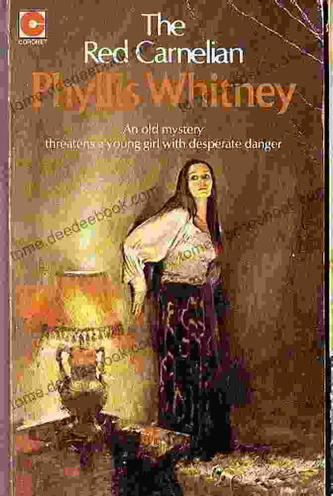 The Red Carnelian Book Cover Featuring A Woman Holding A Red Carnelian Necklace The Red Carnelian Phyllis A Whitney